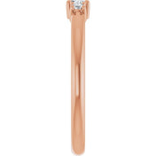 14K Rose 1/5 CTW Natural Diamond Stackable Ring