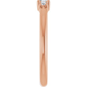 14K Rose 1/5 CTW Natural Diamond Stackable Ring