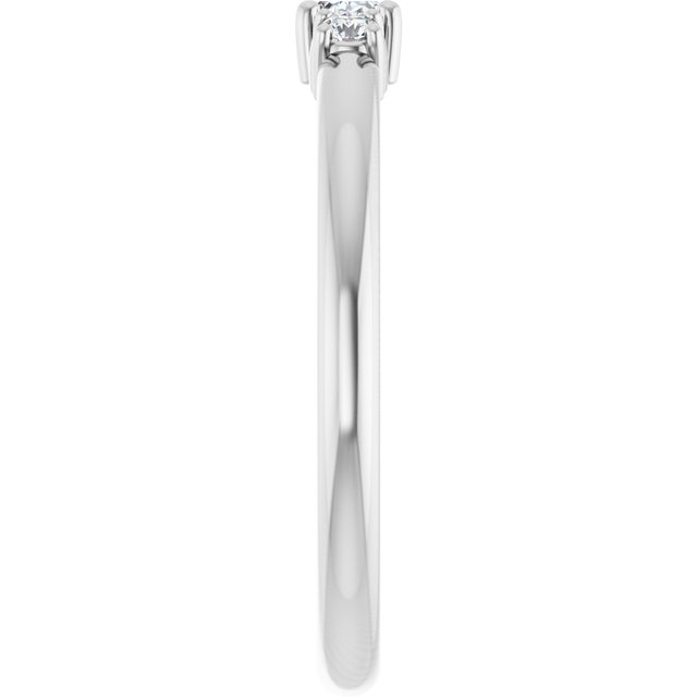 Platinum 1/5 CTW Natural Diamond Stackable Ring