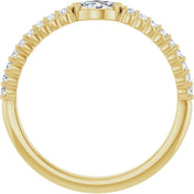 14K Yellow 1/4 CTW Natural Diamond Stackable Ring
