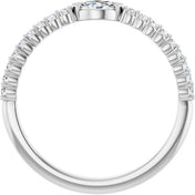 Platinum 1/4 CTW Natural Diamond Stackable Ring