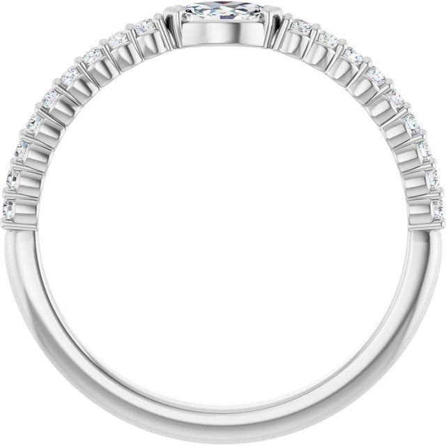 Sterling Silver 1/4 CTW Natural Diamond Stackable Ring