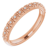14K Rose .03 CTW Natural Diamond Stackable Ring