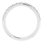Sterling Silver .03 CTW Diamond Stackable Ring