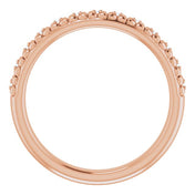 14K Rose .03 CTW Natural Diamond Stackable Ring