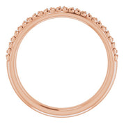 14K Rose .03 CTW Natural Diamond Stackable Ring