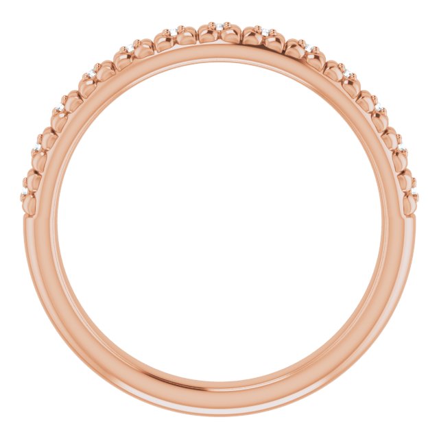14K Rose .03 CTW Natural Diamond Stackable Ring