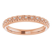 14K Rose .03 CTW Natural Diamond Stackable Ring