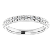 14K White .03 CTW Natural Diamond Stackable Ring