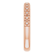 14K Rose .03 CTW Natural Diamond Stackable Ring