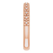 14K Rose .03 CTW Natural Diamond Stackable Ring