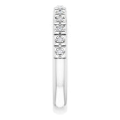14K White .03 CTW Natural Diamond Stackable Ring