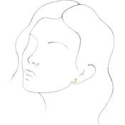 14K Yellow Single Initial J Earring