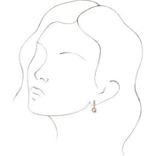 14K Gold Initial Dangle Hinged Huggie Earrings