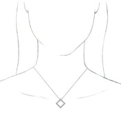 14K Yellow Natural White Sapphire & 3/8 CTW Natural Diamond 16-18" Necklace