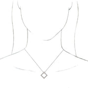 14K Yellow Natural White Sapphire & 3/8 CTW Natural Diamond 16-18" Necklace