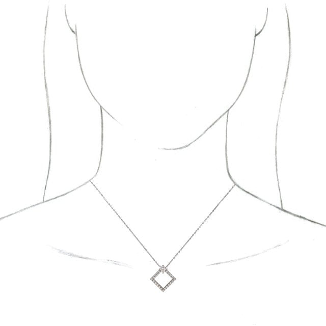 14K Yellow Natural White Sapphire & 3/8 CTW Natural Diamond 16-18" Necklace