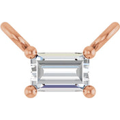 14K Lab-Grown Diamond Necklace Center with 1/10 to 1/8 CTW Diamond Accents
