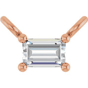 14K Lab-Grown Diamond Necklace Center with 1/10 to 1/8 CTW Diamond Accents