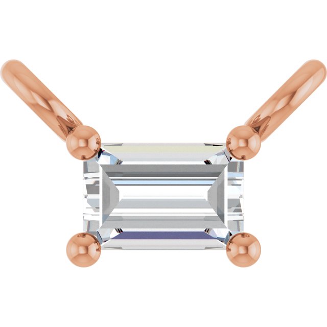 14K Lab-Grown Diamond Necklace Center with 1/10 to 1/8 CTW Diamond Accents