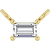 14K Lab-Grown Diamond Necklace Center with 1/10 to 1/8 CTW Diamond Accents