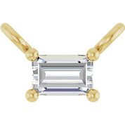 14K Lab-Grown Diamond Necklace Center with 1/10 to 1/8 CTW Diamond Accents