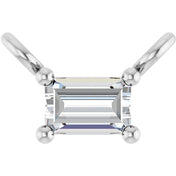 14K Lab-Grown Diamond Necklace Center with 1/10 to 1/8 CTW Diamond Accents