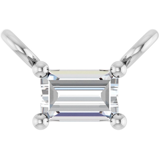 14K Lab-Grown Diamond Necklace Center with 1/10 to 1/8 CTW Diamond Accents