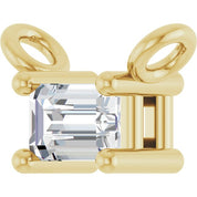 14K Lab-Grown Diamond Necklace Center with 1/10 to 1/8 CTW Diamond Accents
