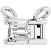 14K Lab-Grown Diamond Necklace Center with 1/10 to 1/8 CTW Diamond Accents