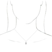 14K White Hamsa 16-18" Necklace