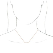 14K Rose 1/4 CTW Lab-Grown Diamond Bar 18" Necklace