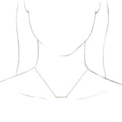 14K Rose 1/4 CTW Lab-Grown Diamond Bar 18" Necklace
