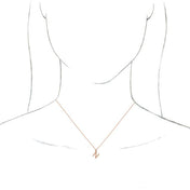 18K Rose Gold-Plated Sterling Silver Initial N Dangle 18" Necklace