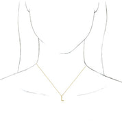 18K Yellow Gold-Plated Sterling Silver Initial N  Dangle 16" Necklace