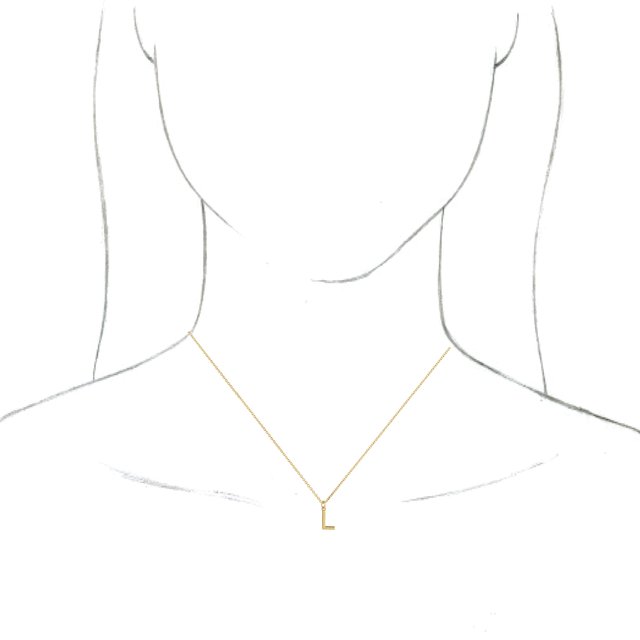 18K Yellow Gold-Plated Sterling Silver Initial N  Dangle 16" Necklace