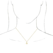 18K Yellow Gold-Plated Sterling Silver Initial M Dangle 18" Necklace