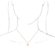 18K Rose Gold-Plated Sterling Silver Initial M Dangle 18" Necklace