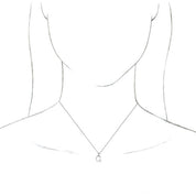 14K White Initial G Dangle 18" Necklace