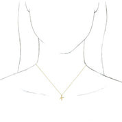 18K Yellow Gold-Plated Sterling Silver Initial K  Dangle 16" Necklace