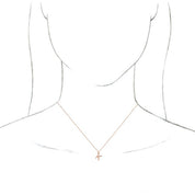 14K Rose Initial K Dangle 18" Necklace