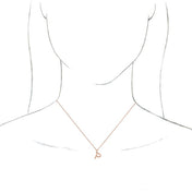18K Rose Gold-Plated Sterling Silver Initial P Dangle 18" Necklace