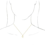 18K Yellow Gold-Plated Sterling Silver Initial C  Dangle 16" Necklace