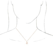 18K Rose Gold-Plated Sterling Silver Initial D Dangle 18" Necklace