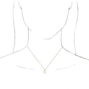 18K Yellow Gold-Plated Sterling Silver Initial G Dangle 18" Necklace