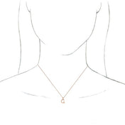 18K Rose Gold-Plated Sterling Silver Initial G Dangle 18" Necklace
