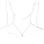 18K Rose Gold-Plated Sterling Silver Initial E  Dangle 16" Necklace