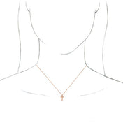 18K Rose Gold-Plated Sterling Silver Initial T Dangle 18" Necklace