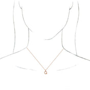 18K Rose Gold-Plated Sterling Silver Initial Q  Dangle 16" Necklace