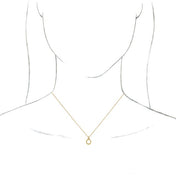 18K Yellow Gold-Plated Sterling Silver Initial O Dangle 18" Necklace